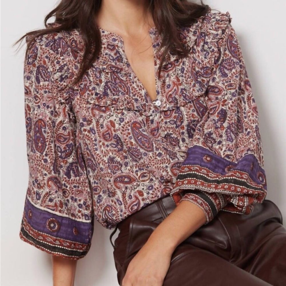 Cleobella Samara Blouse in Paisley XS